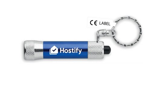hostify keychain with flashlight